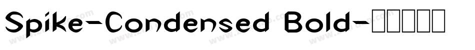 Spike-Condensed Bold字体转换